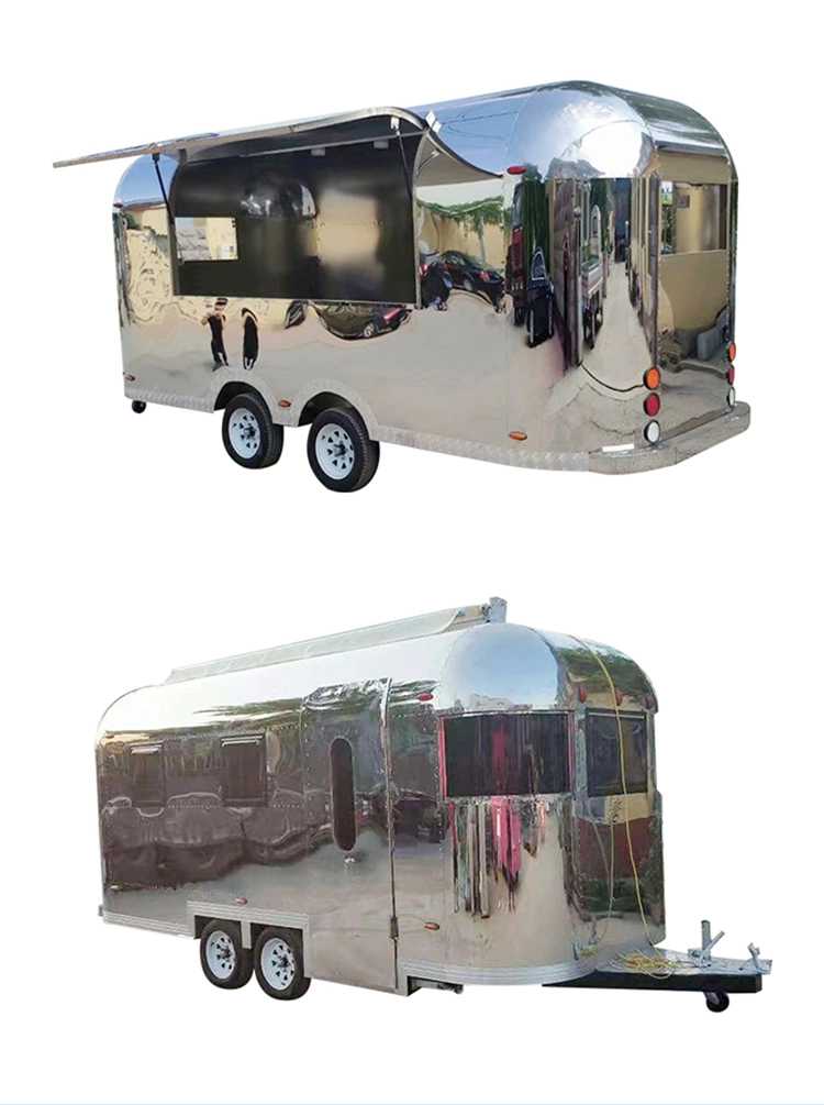 Unique Design Street Mobile Food Cart Fast Food Truck Airstream Food Trailer for Sale