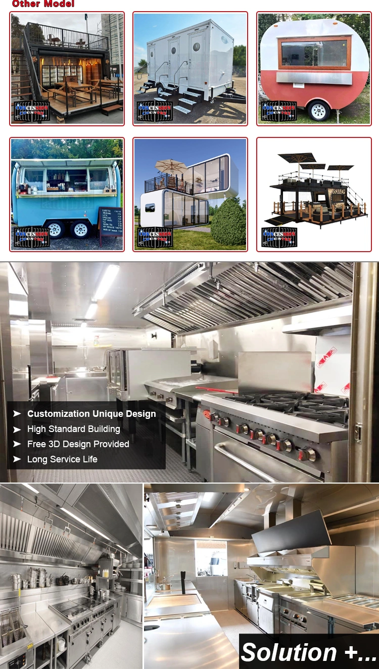 Concession Food Trucks Coustomaize New Food Truck Kabab Usati Vendita Alibaba Mini Popcorn Food Truck Trailer for Sale USA