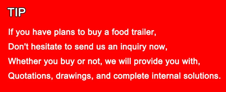Square Van Food Trucks/Food Vending Trailer Cars/BBQ Food Trailers