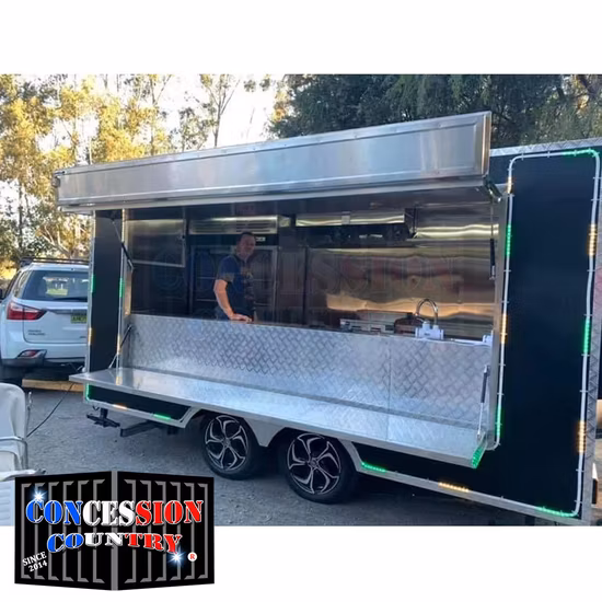 2023 Square Food Truck Mobile Food Trailer for Sale Europe