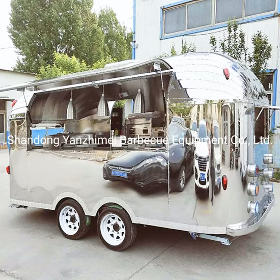 Unique Design Street Mobile Food Cart Fast Food Truck Airstream Food Trailer for Sale