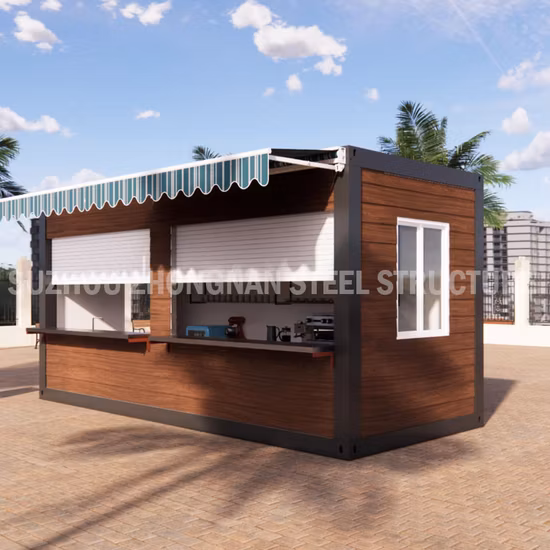 40FT Modular Prefab Steel Structure Container Fast Food Shop.
